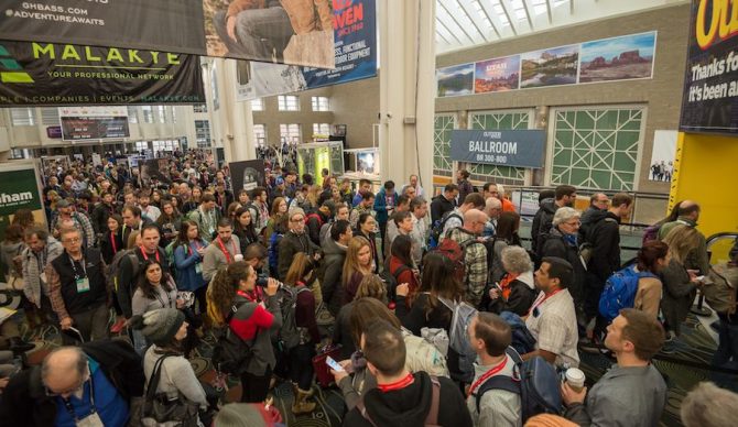 Twice a year brands that celebrate outdoor brands gather at the Outdoor Retailer trade show, which has taken place in Salt Lake City, Utah for over 20 years. Patagonia founder, Yvon Chouinard, says that if the state's politics don't change the brand will be left with no choice but to boycott the show. Photo: Outdoor Retailer