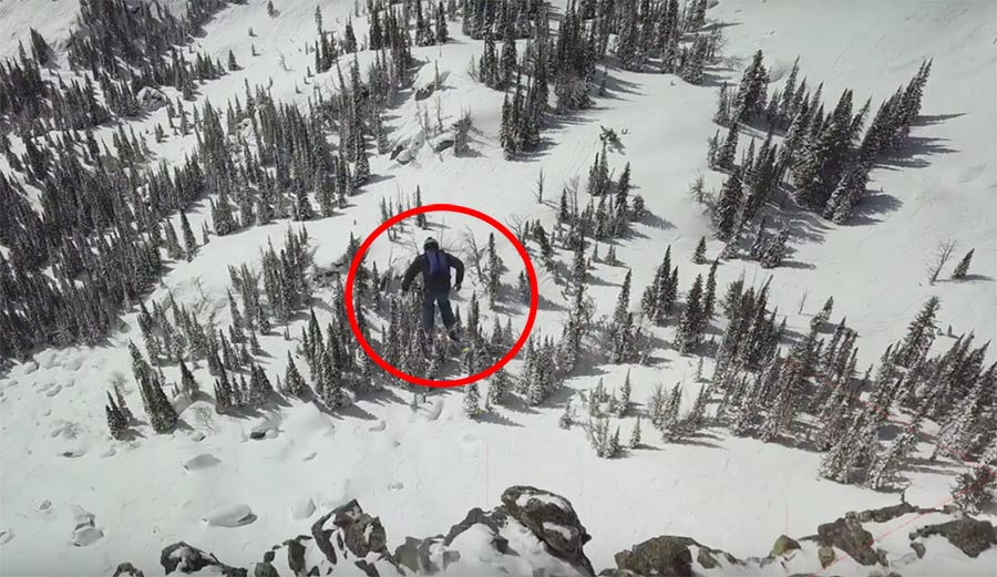This Ski BASE Jumping Video From Jackson Hole Is Freakin' Impressive