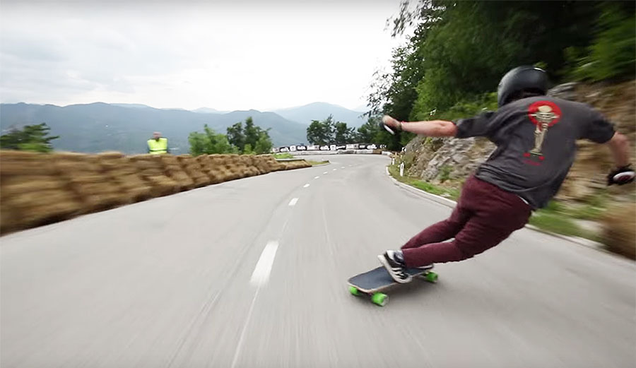 This Sickeningly Fast Downhill Skateboarding Video Will Blow Your Hair