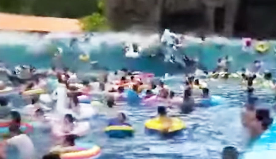 A Wave Pool Malfunction In China Created a Freak Wave That Injured 44