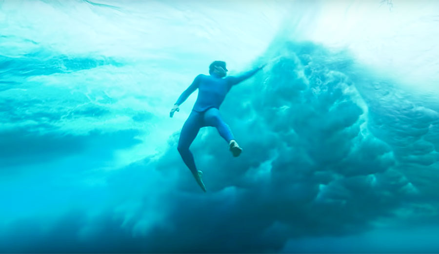 Watch World Champion Freediver Arnaud Jerald Playing Under Tahiti Waves ...