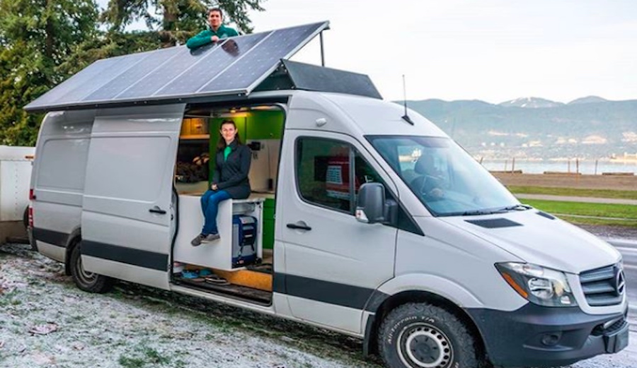 Check Out the Solar Power Setup on This Van That Makes For a Slick Home