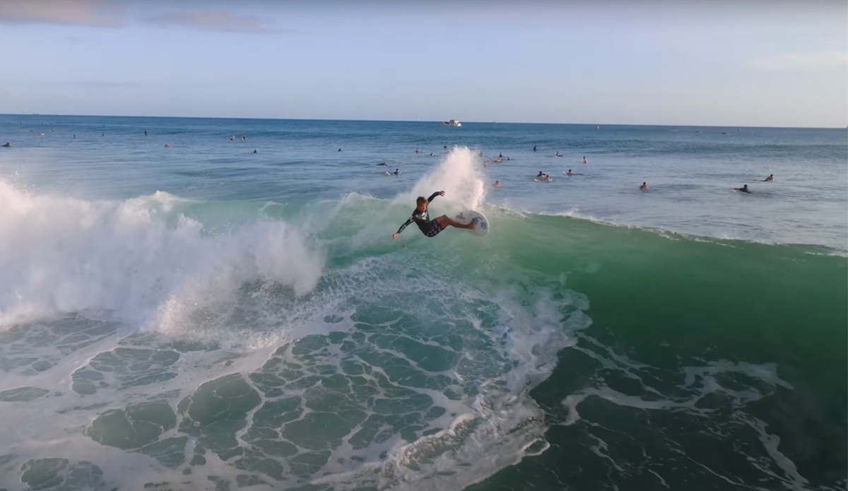 Drone Footage of Ala Moana's First South Swell of the Season