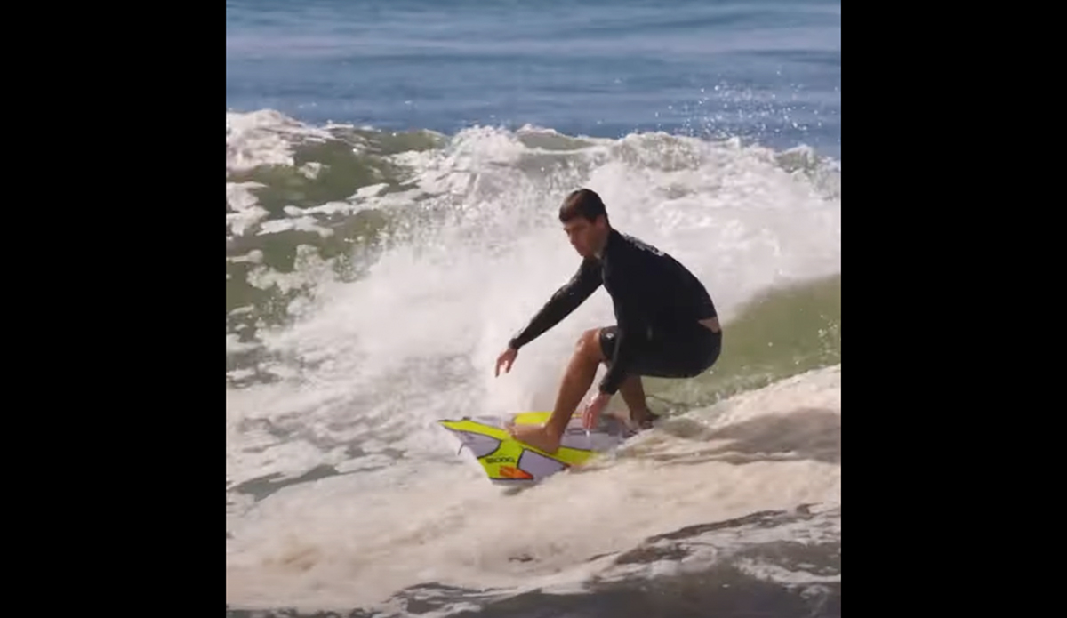 Watch Jack Robinson Whip a Turn on a Broken Surfboard