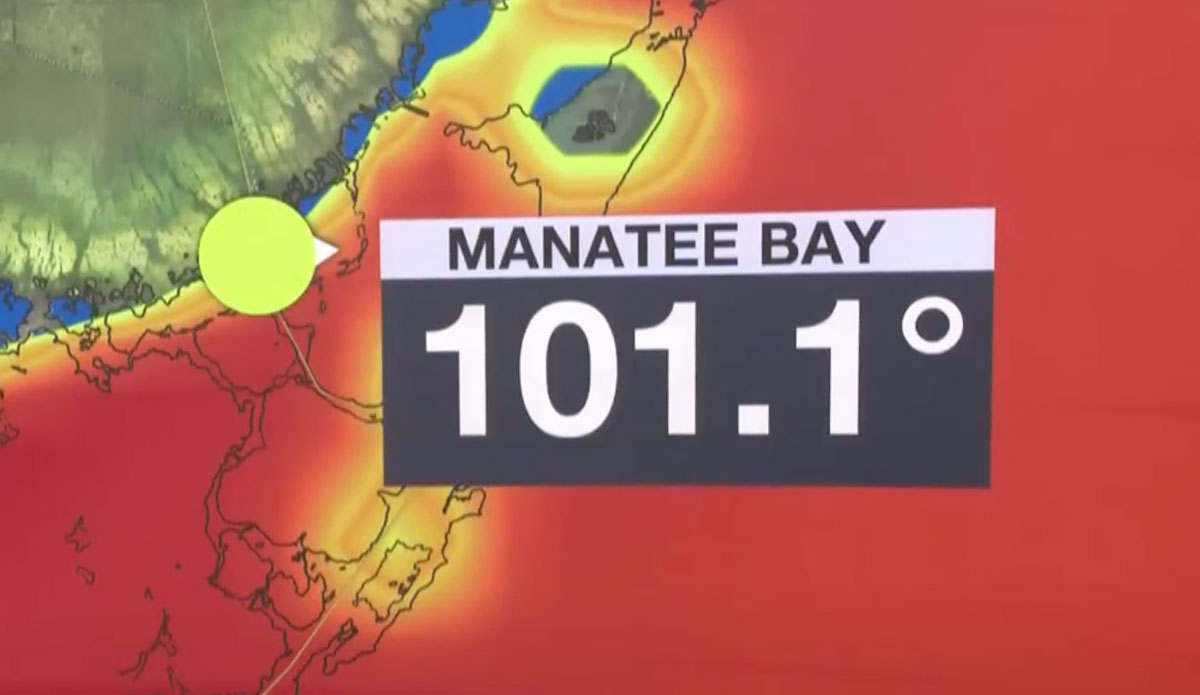 Florida's Manatee Bay Records 101°F Ocean Water Temperature