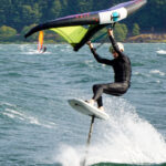Wing Foiling at the Hatch in Hood River, Oregon