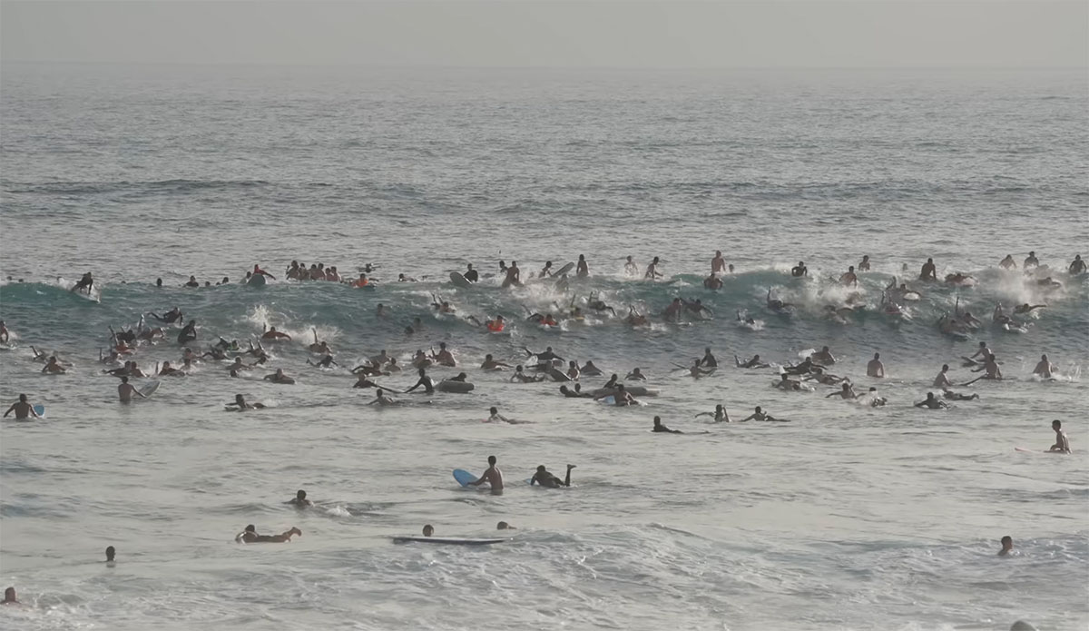 Jamie O’Brien Surfs ‘Slamarack,’ the World’s Most Crowded Lineup