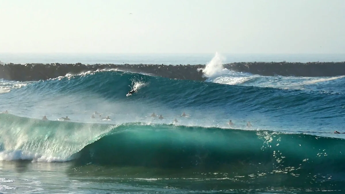 Storm Iselle Brings Surfing Action to Newport Beach
