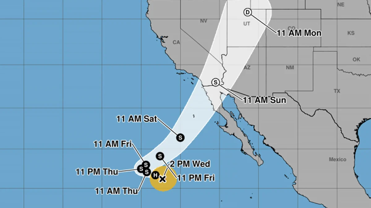Hurricane Rachel Expected to Impact Southern California This Weekend