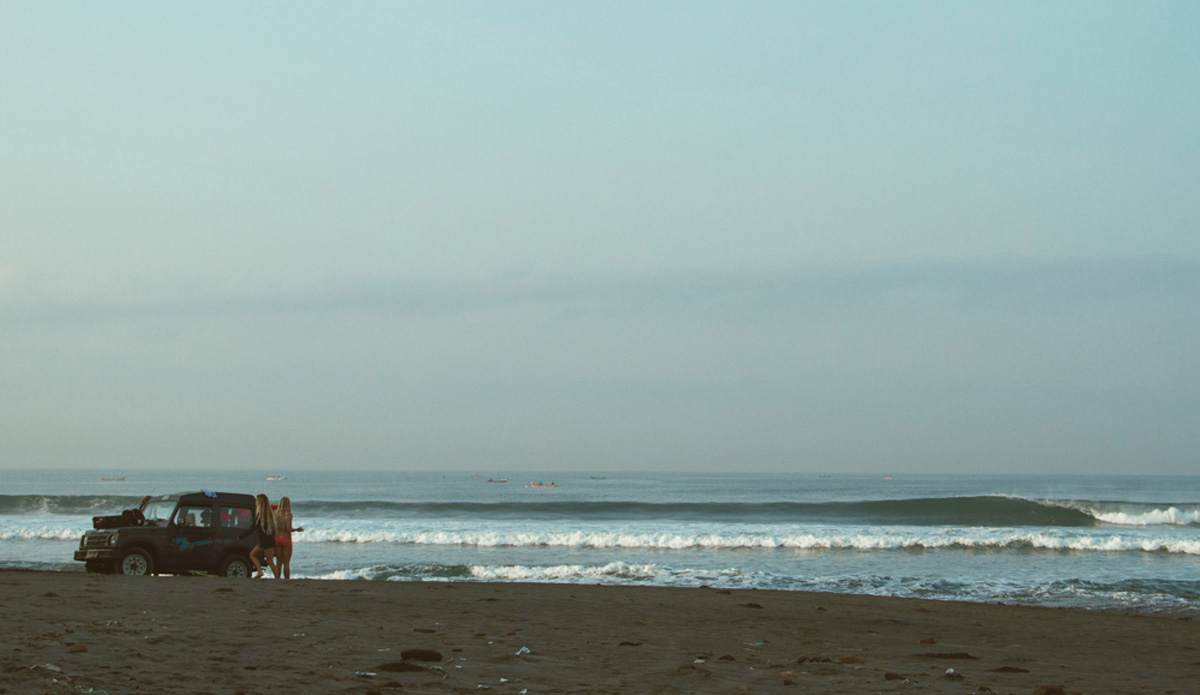 We hired this crazy old truck and pretty much drove it into the ground. The old girl saw a lot of sand this week. Photo: Hayden O\'Neill
