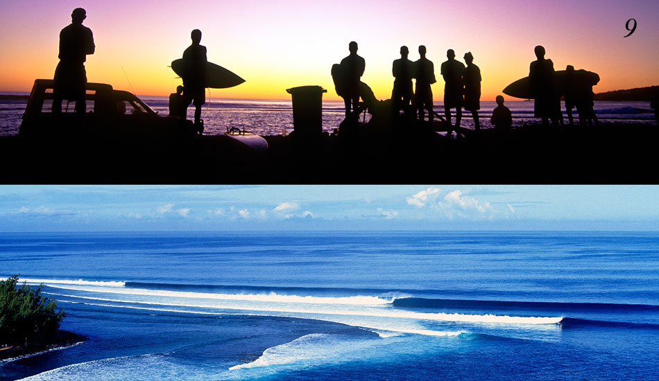 #9. Reunion, France: The sublime tropical island of Réunion has long been on many a surfers’ Bucket List. From the dreamy perfect lefts of St Leu to trekking in the otherworldly cirques of the interior to chilling in the French ambiance of sleepy St Denis with a cold Bourbon beer, Reunion has almost everything. The waves are definitely there, generated by non-stop groundswell during the southern hemisphere winter of April to October. Unfortunately, so are a lot of big sharks, with five people killed so far in 2012 alone. With much local debate about what, if anything, can be done to make surfing and diving in Réunion less risky, local and visiting surfers proceed with caution and more than a little shark paranoia. Image: <a href=\"www.tropicalpix.com\" target=\"_blank\">Callahan</a>/<a href=\"http://www.facebook.com/pages/SurfEXPLORE/153813754645965\" target=\"_blank\">surfEXPLORE</a>