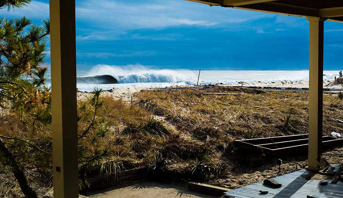 New Jersey, post Hurricane Sandy. This area got so destroyed by Sandy it\'s incomprehensible to people who haven\'t seen it first hand. This was 3 months later and still debris is laying around from Day 1. The deck of this house was actually really broken apart and I was scared to even stand there for too long. I love this image because while it shows a small bit of devastation in the foreground, there is something to be happy about on the horizon. Photo: <a href=\"https://trevormoran.com/\">Trevor Moran</a>