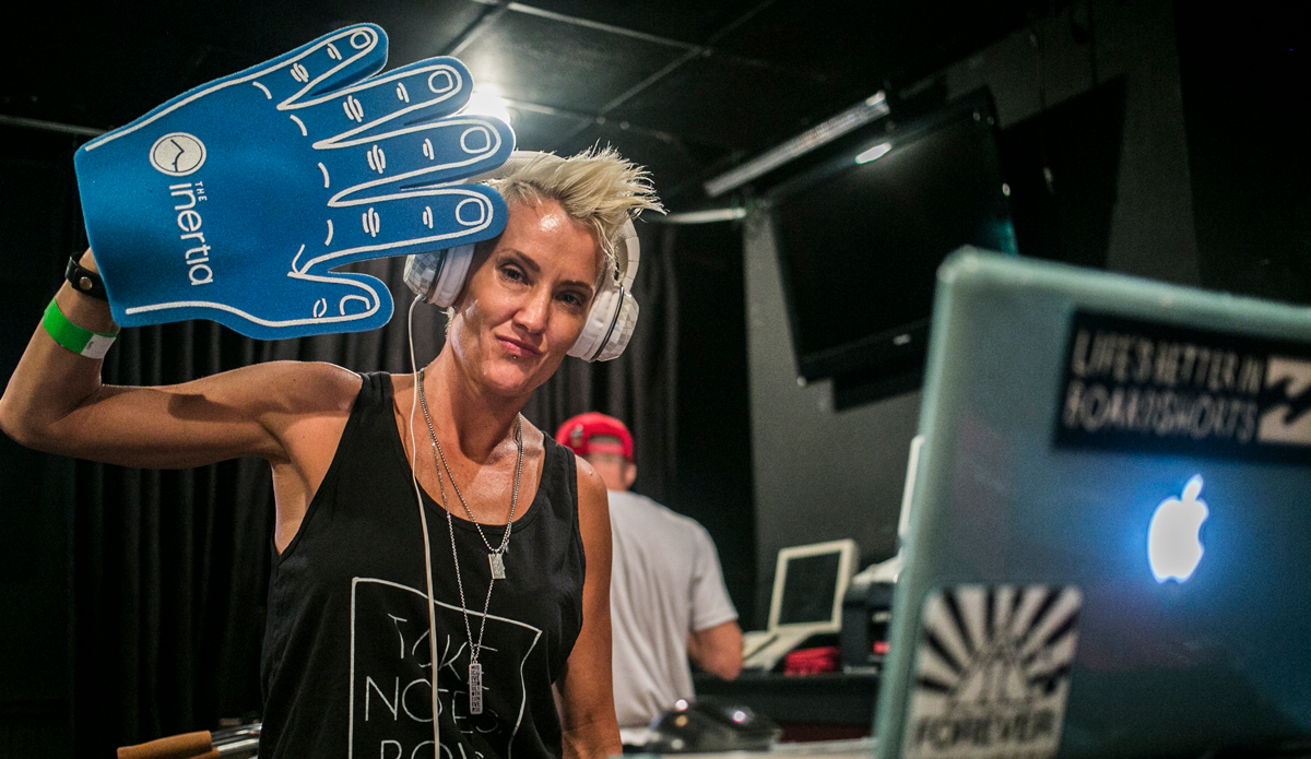 Keala Kennelly was spinning and kept the party going all night long. Photo: Steve Thrailkill