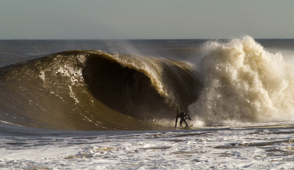 Shane Hueth on by far the biggest wave of the day. Photo: <a href=\"https://christor.photoshelter.com/\" target=_blank>Christor Lukasiewicz</a>