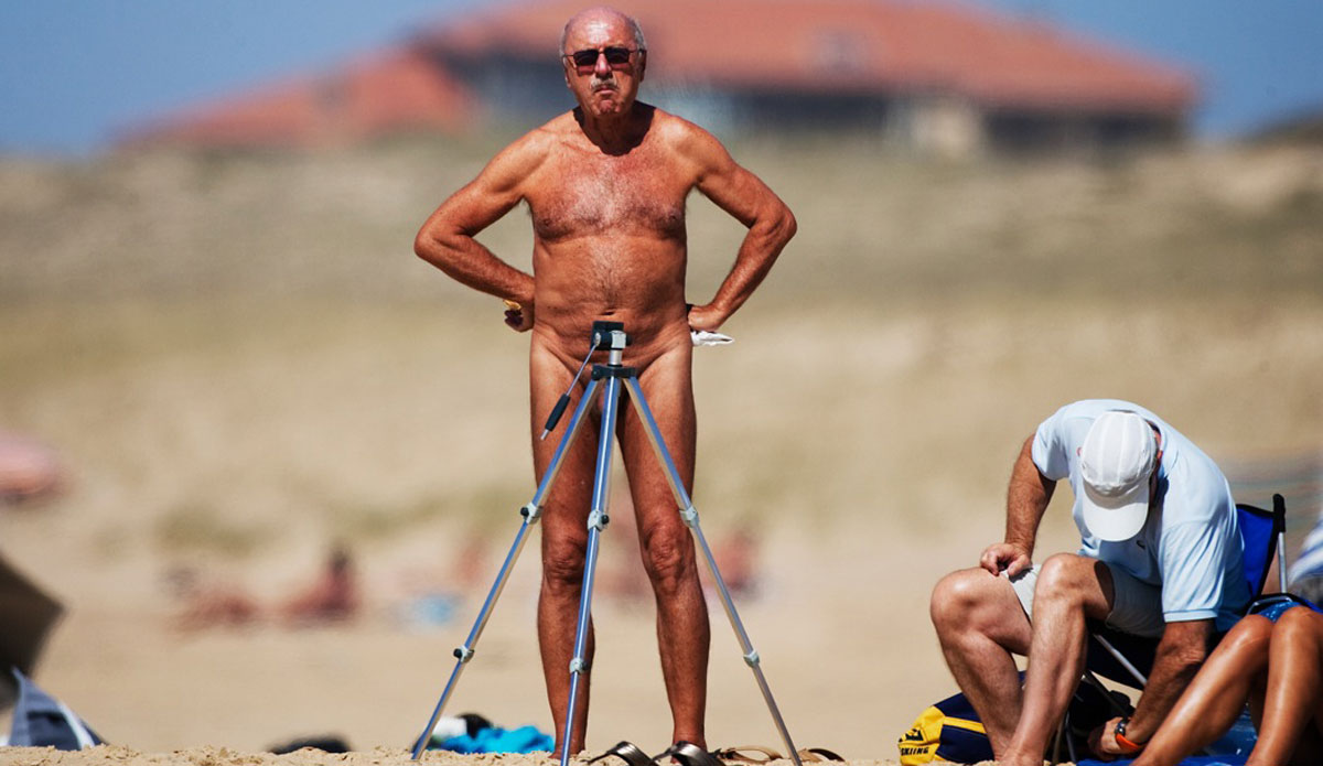 Well, what can I say. One word: \"France.\" Shooting on the nudist beach where a well-placed tripod stood tall. I think he had lens envy as I shot with my 600mm! Photo: <a href=\"https://www.luciagriggi.com\" target=\"_blank\">Lucia Griggi</a>