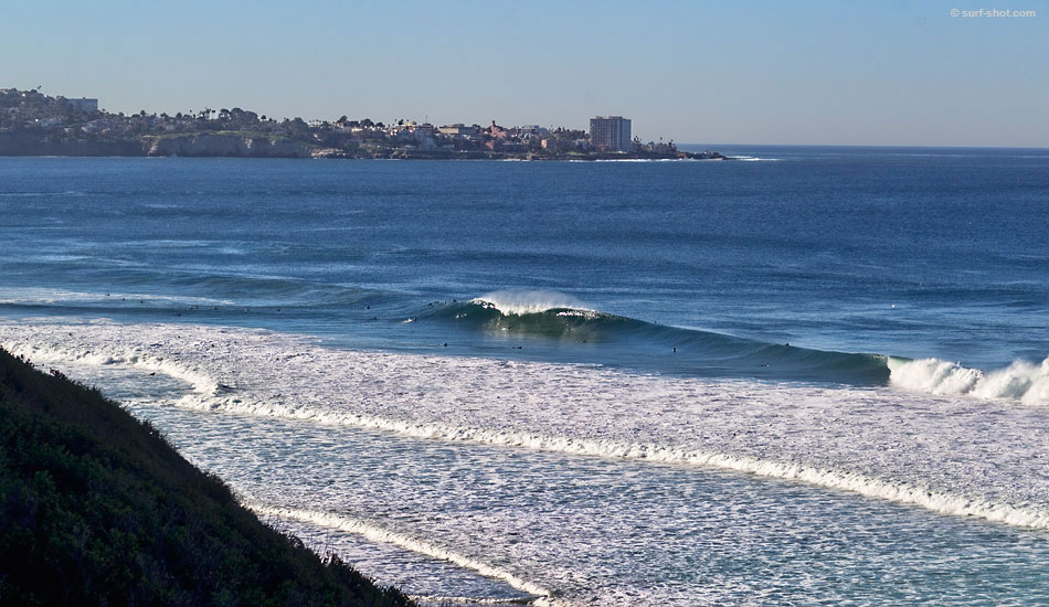 With brilliant winter light and cooperative winds, Blacks and other Southern Californian gems produced perfect surf for nearly two weeks. Well-groomed sandbars from the recent torrential downpours didn\'t hurt either. Photo: Chuck Schmid/<a href=\"https://surf-shot.com/\" target=\"_blank\">Surf-Shot.com</a>