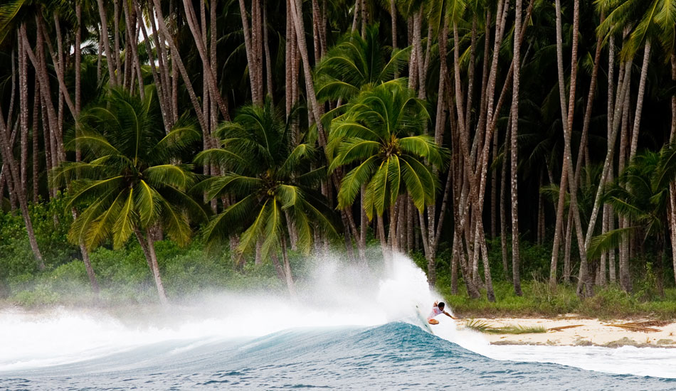 Michel Bourez in Sumatra. Michel is pretty well-known for his power, but the guy has every air and fin-blow on lock as well.  Photo: <a href=\"http://www.kevinvphotos.com\" target=_blank>KevinVPhotos.com</a>