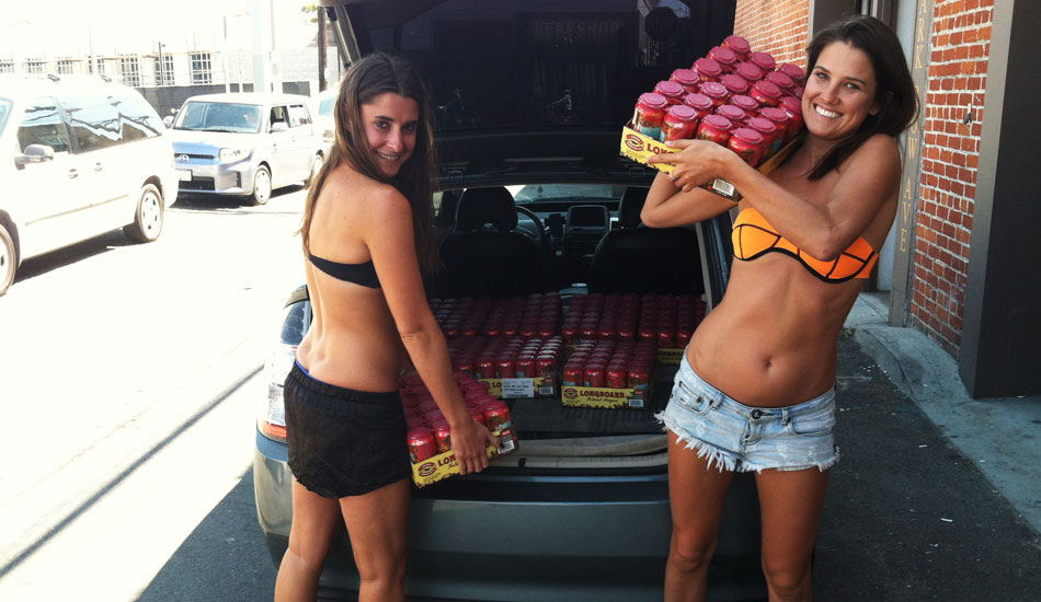 The awesome B_Space team, Georgie and Holly, helping out with essentials for the evening. Beverages provided by Kona Brewing Company.