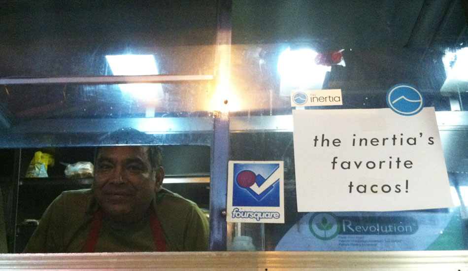 When you see this face at this taco truck in Venice, you are HAPPY. Because, as the sign says, this is the best taco truck in Venice. Al pastor. All the way.