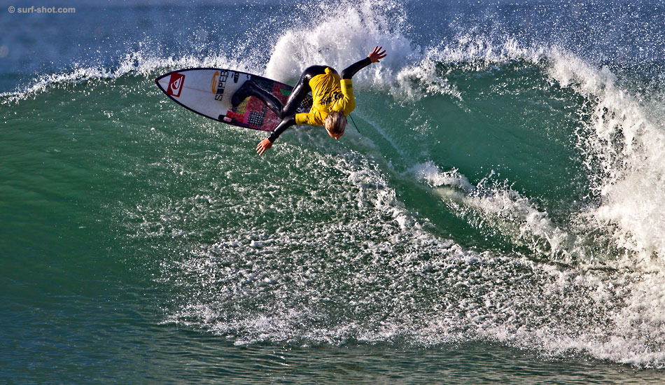 John Mel got tubed a second later on the inside racetrack section. Photo: <a href=\"https://www.surf-shot.com\" target=_blank>Surf-Shot.com</a>