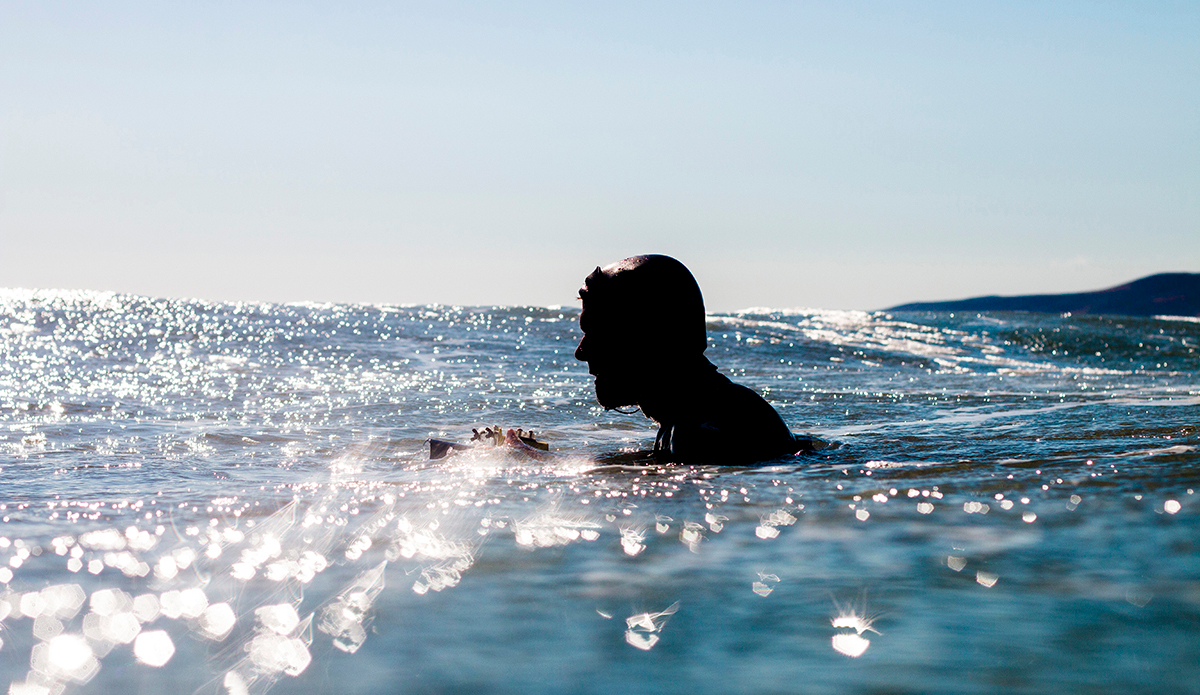 Friend and fellow photographer, Anthony Renna, soaking it all in between sets. Wading out there by ourselves, with the exception of a massive seal, was an eerie vibe, but totally worth it.  Photo: <a href=\"https://www.corygehrphoto.com/\">Cory Gehr Photography</a>