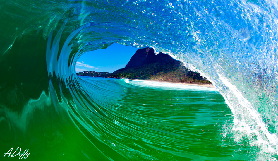 Inside out in Brazil. This is my favorite be achy in Brazil. It\'s a solid wedge, close to shore, and perfect for water shooting. Photo: <a href=\"https://adamduffyphotography.com/\">Adam Duffy.</a>
