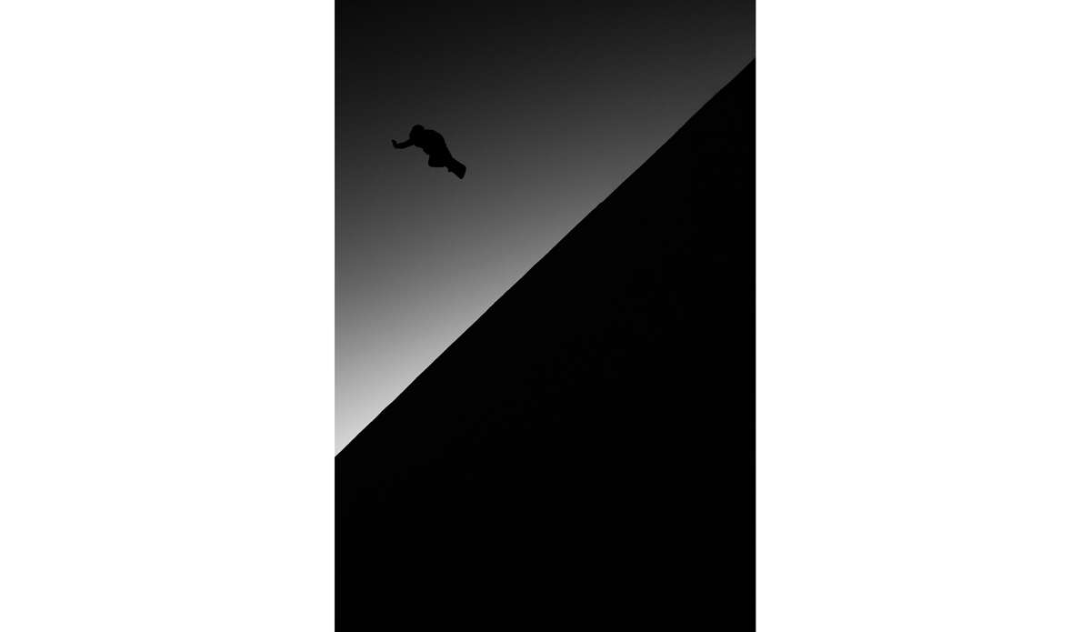 Christian Haller with a stalefish at last light in Snowpark New Zealand. We used to shoot at snowpark every summer and it would turn into an on snow studio for us at times. No matter how many times we went back, we still walked with good shots. It\'s sad to see it gone these days. Photo: <a href=\"https://www.adammoran.com/\">Adam Moran</a>