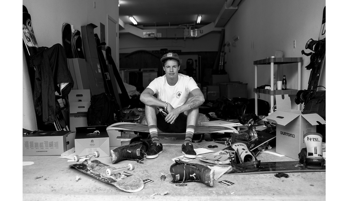 Zak Hale enjoying a cold one after shooting on the hill at Mt Hood.  Nothing in this shot was staged, I just happened to be walking by and this was the scene.  If I ever tried to recreate it, it wouldn’t look the same.   Snowboarders can fuck up a rental condo real fast on a shoot. Photo: <a href=\"https://www.adammoran.com/\">Adam Moran</a>