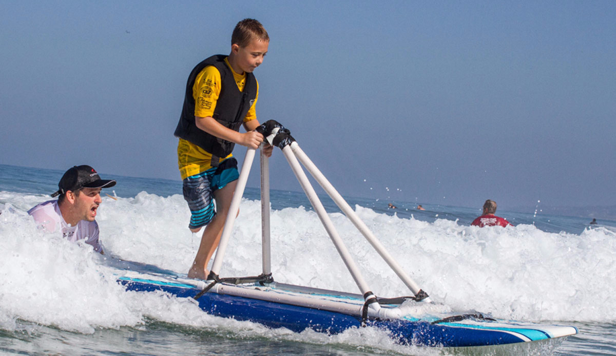 If you want to stand up on a surfboard, there is always a way. Photo: <a href=\"https://www.isasurf.org/\">ISA</a>