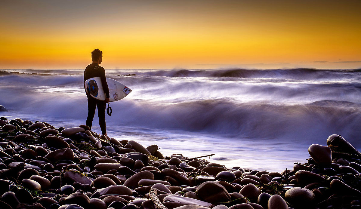 You often have no one to surf with around here. Early morning shark scan before the paddle out. Photo: <a href=\"https://www.facebook.com/pages/Pho-Tye-Studio/398591356893177?fref=nf\"> Tyerell Jordaan</a>