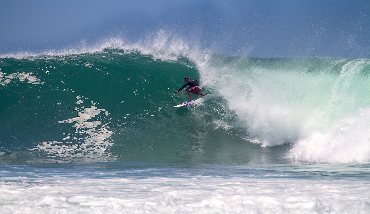 Nathan Gernetsky on the point. So many good waves around here. Photo: <a href=\"https://www.facebook.com/pages/Pho-Tye-Studio/398591356893177?fref=nf\"> Tyerell Jordaan</a>