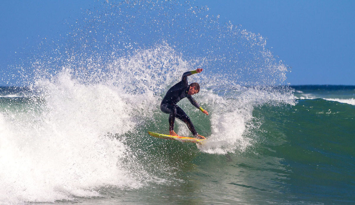 Luke Goldsmidt wrapping his 5\'4 around in the bay. Photo: <a href=\"https://www.facebook.com/pages/Pho-Tye-Studio/398591356893177?fref=nf\"> Tyerell Jordaan</a>
