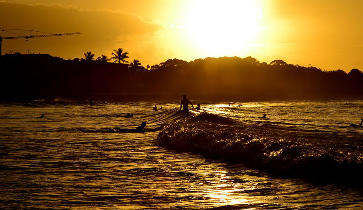 The perks of summer in Noosa. Summer swells, extended daylight and beautiful sunsets. Photo: <a href=\"https://instagram.com/alexbenaud\">Alex Benaud