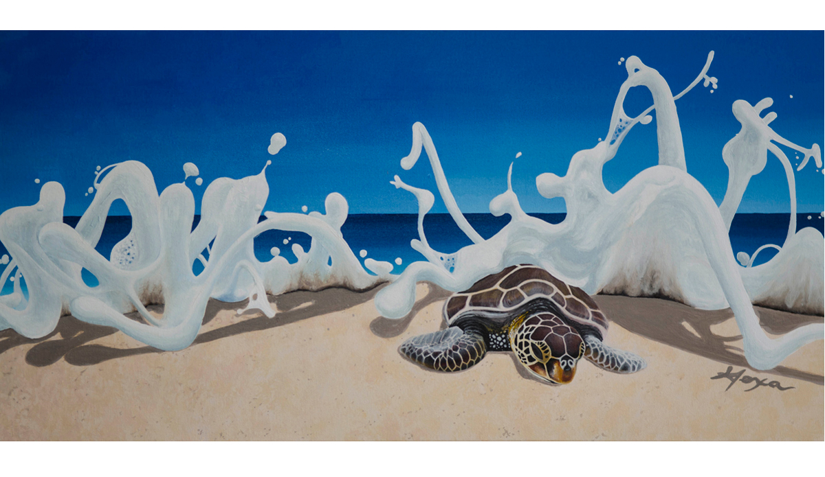 Honu Beach Splash Photo: <a href=\"https://alexasmakinwaves.com/\">Alexa Caskey</a>