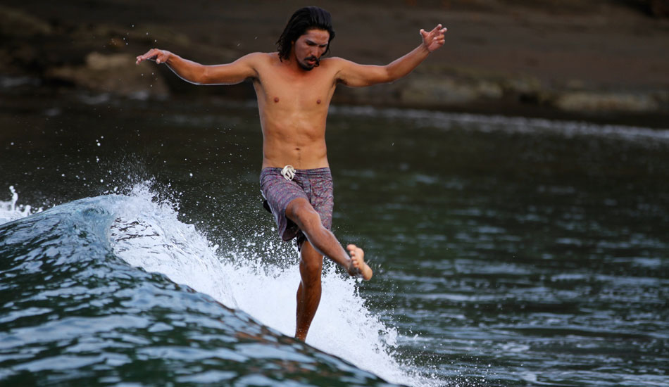 Stylish Javanese surfer Husni Ridhwan at Batu Karas. Photo: <a href=\"https://instagram.com/alexandercleland\" target=\"_blank\">Alexander Cleland</a>.