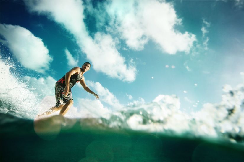 Esta es la vision que la ola tiene de nosotros Maldivas, sin duda. This is undoubtedly the vision we have of surfing in the Maldives. A beginner\'s paradise. Photo: <a href=\"https://lucashoot.blogspot.com/\" target=_blank>Lucas Tozzi</a>