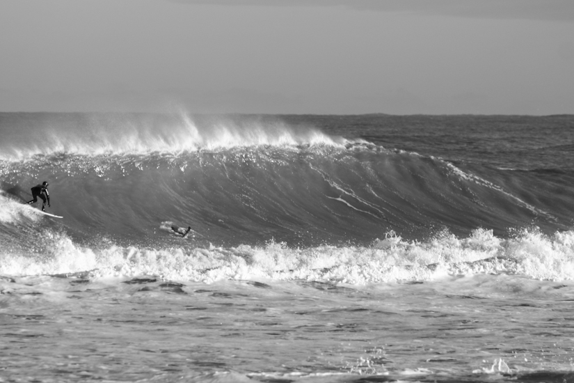 First Jetty, OBX, NC, 2010. Brett Barley dropping into a bomb. Photo: <a href=\"https://www.chrisfrickphotography.com/\" target=_blank>Chris Frick</a>