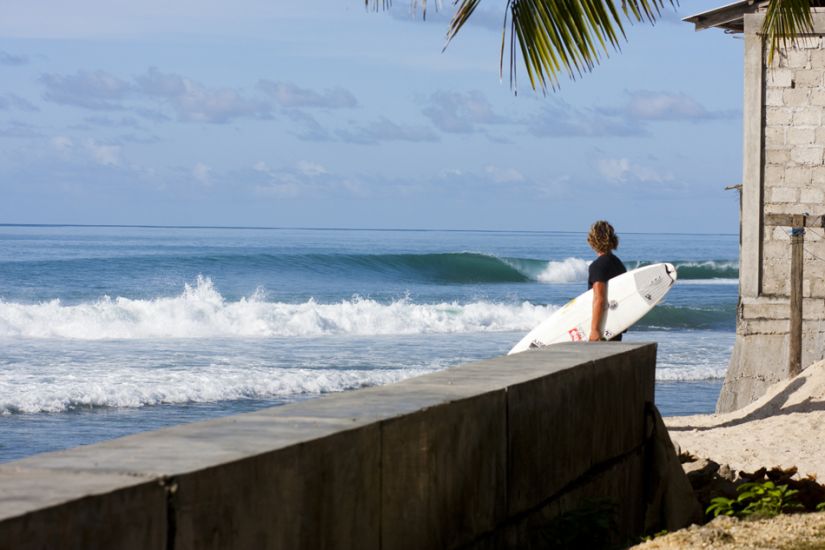 Nias. This image, of a reefbreak on Nias, is one that really makes me want to go surfing. The wave is perfect, conditions are still, there is no one out. How quick would you be out there? Photo: <a href=\"https://www.sparkesphoto.com/\" target=_blank>David Sparkes</a>