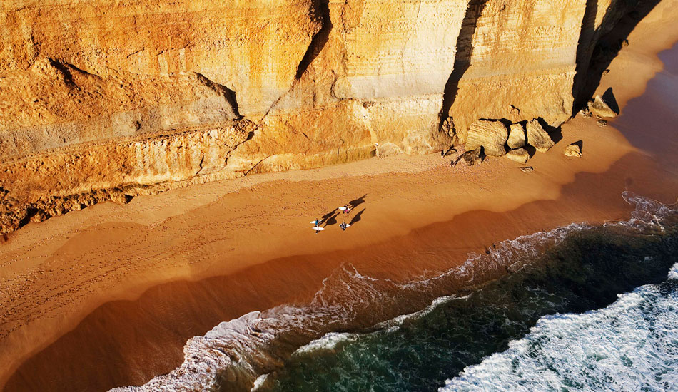 AERIAL VIEW of the 12 Apostles, along the Great Ocean Road, Australia, 2011. Photo: <a href=\"http://www.luciagriggi.com/\" target=_blank>Lucia Griggi</a>