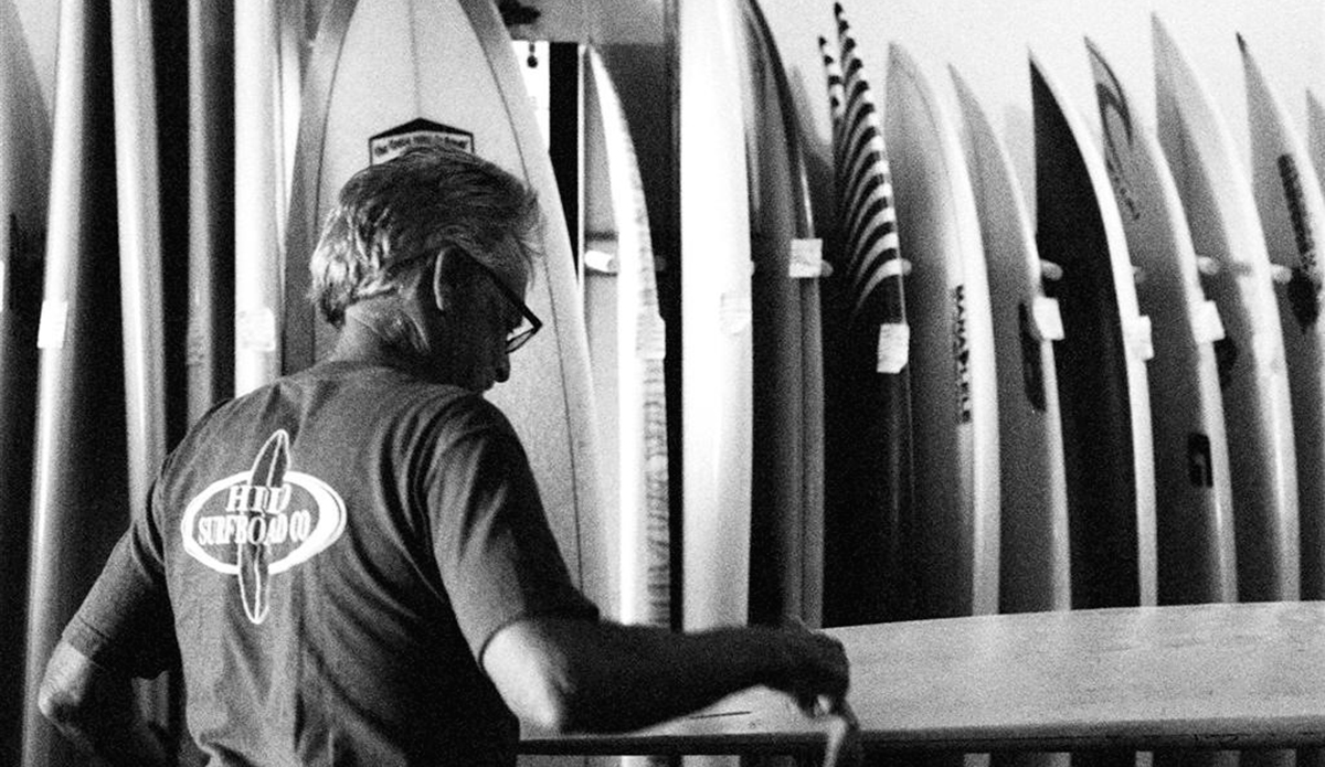 Scotty, Hilo Surfboard Co. | Pentax ME | Ilford HP5 400 | Pushed 800 Photo: <a href=\"https://www.alohabigmike.com/\">Aloha Big Mike</a>
