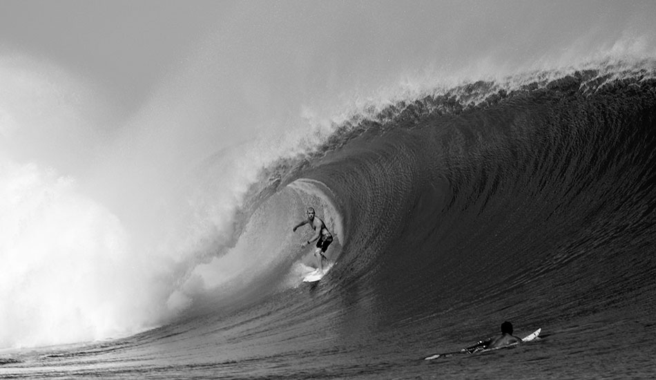 Mick, sheltered. Photo: <a href=\"https://www.alohasurfjournal.com\">Aloha Surf Journal</a>