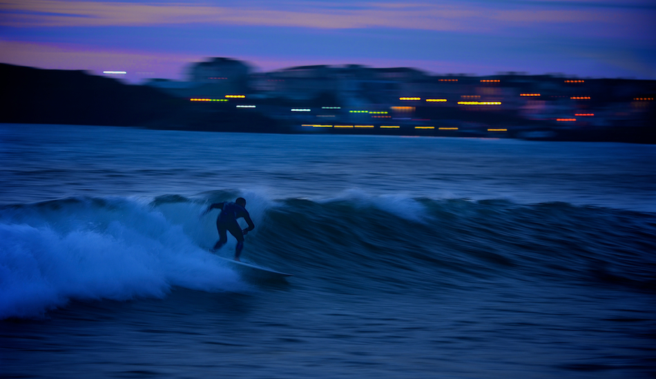 In summer, you can surf here till 11pm. One last wave before bed. Photo: <a href=\"www.andyhillphotography.com\">Andy Hill</a>