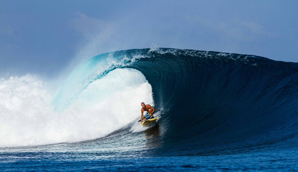 Aaron Wright on his SUP after grabbing a warm up wave… yeah right. Photo: <a href=\"https://www.andypotts.com.au\" target=\"_blank\">www.andypotts.com.au</a>