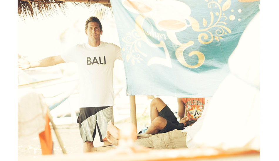 Andy loved Bali, and Bali loved Andy. Here he is at Ketawell after an early morning surf. Photo: <a href=\"https://www.reposarphoto.com\">Jason Reposar</a>