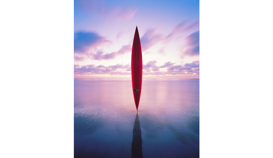 1995. Dana Strand. Peter Schroff\'s surfboard sculpture for a proposed book entitled, \"The Surfboard.\" Photo: <a href=\"https://www.artbrewer.com\" target=_blank>Art Brewer</a>