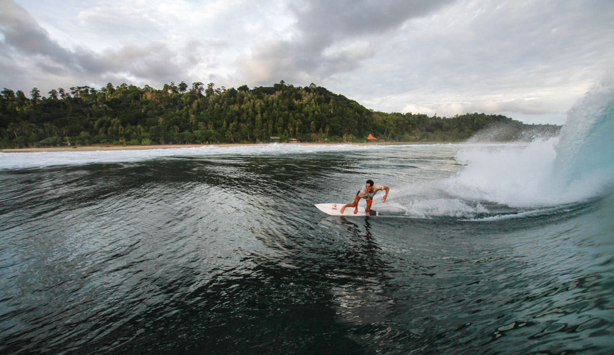 Harry setting up on the Peak left. Photo: Chris Immler
