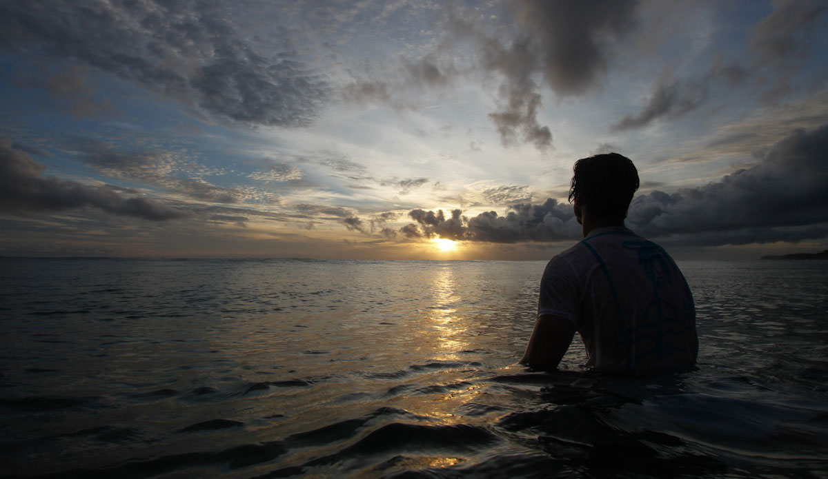 Reflecting on the days epic surf. Photo: Chris Immler