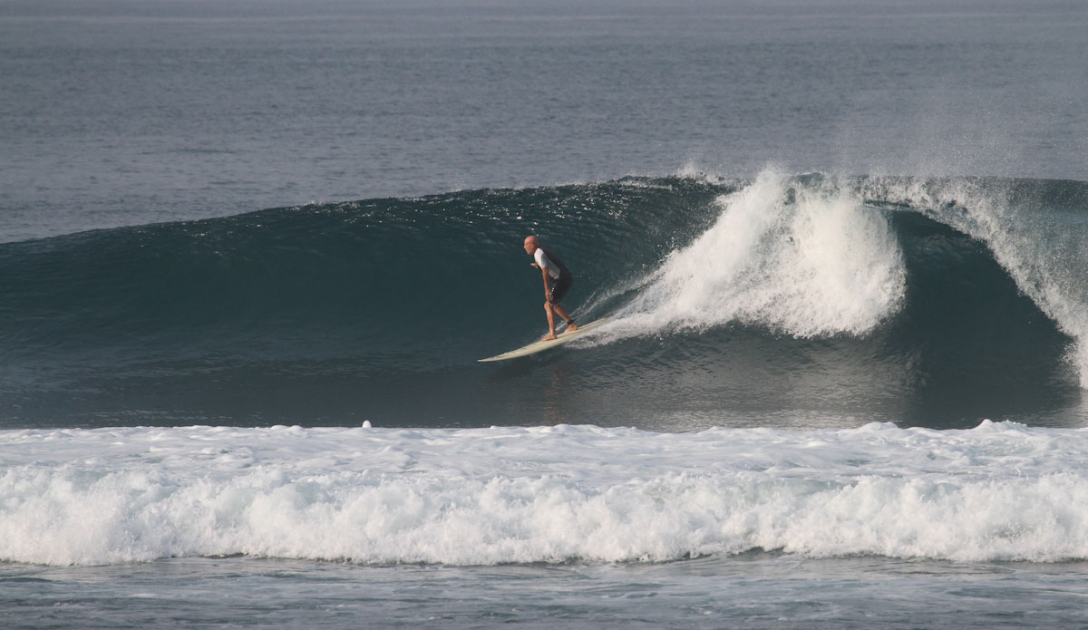 Peter on a mellow Peak right. Photo: Chris Immler
