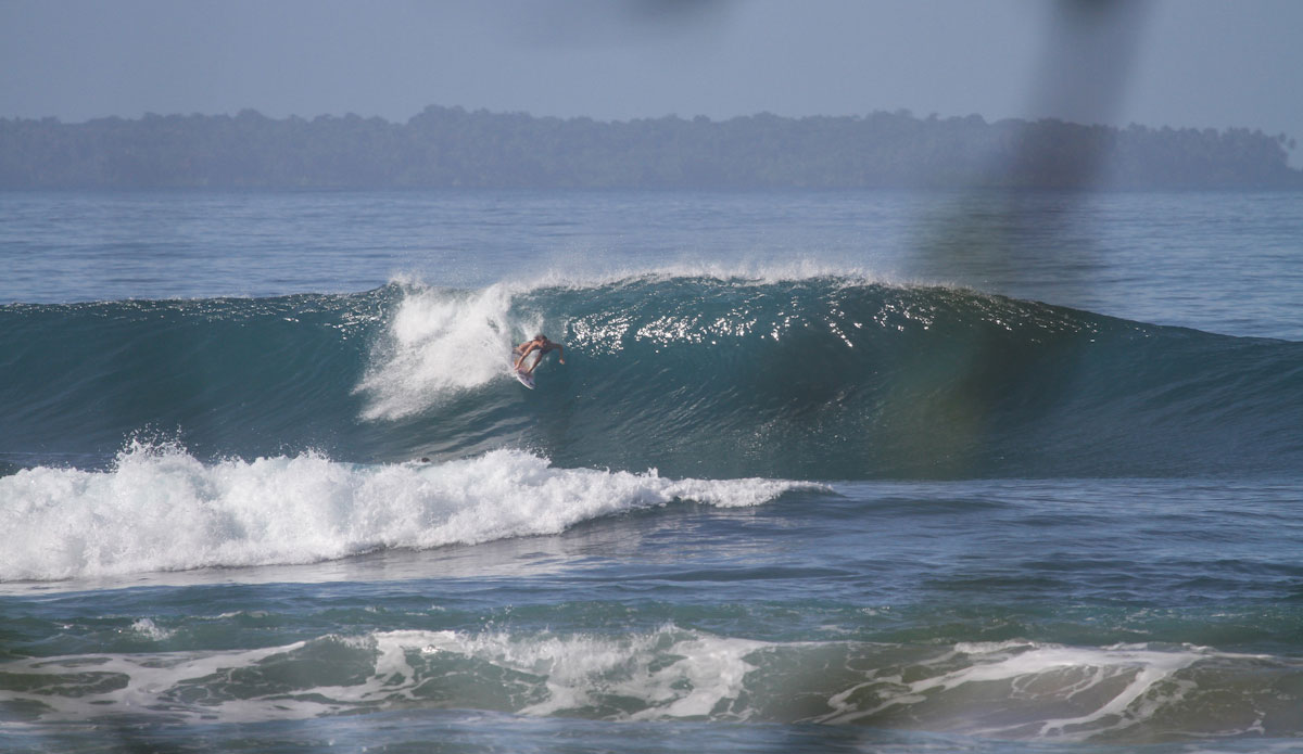 Jack enjoying the benefits of having a brother that owns a surf resort. Photo: Chris Immler