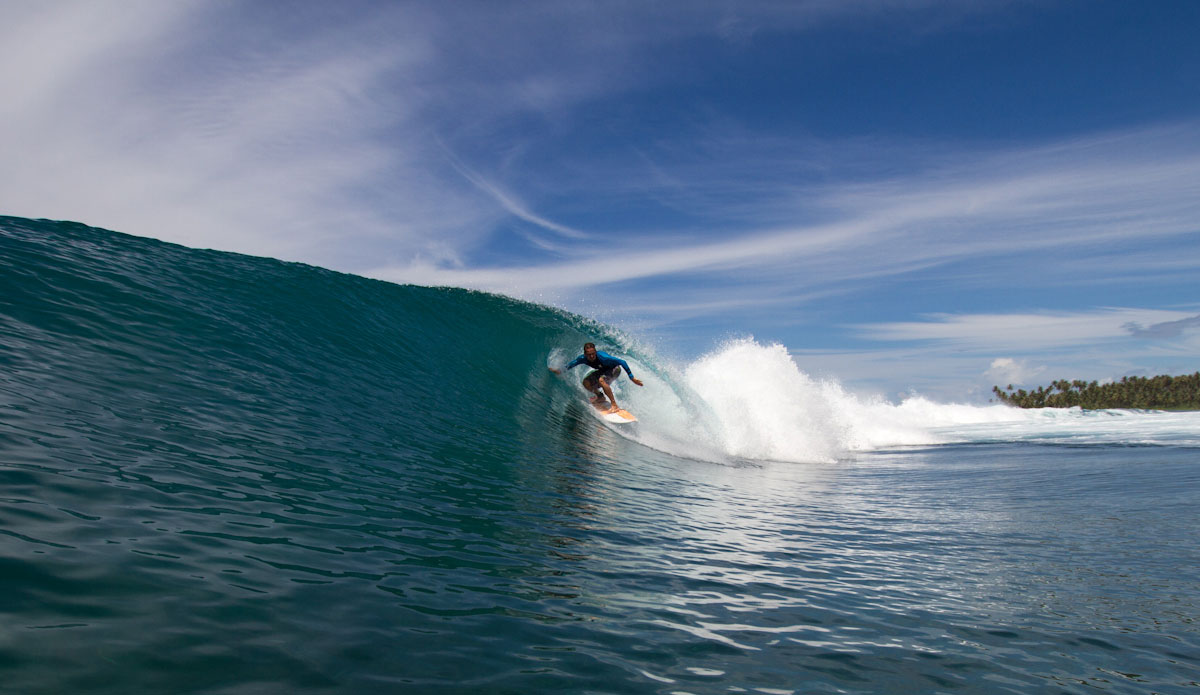 Thomas, too focused to enjoy the cool clouds. Photo: Chris Immler